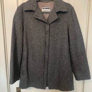 Jil Sander Charcoal Pea Coat